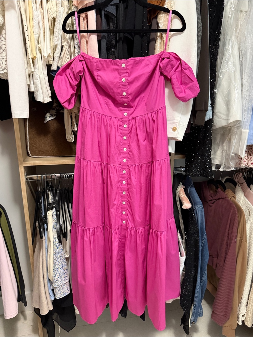 Staud pink maxi dress size 4